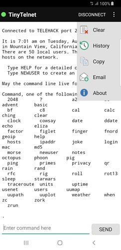 tiny-telnet-android-menu