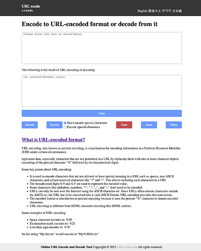 URL Encode and Decode - Online Tool - URLxcode_com