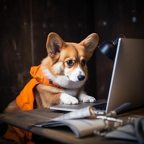 Tal_Corgi_engineer_work_on_macbook_realistic_photo_09a980fa-b670-4482-a0c7-7757632b1e13