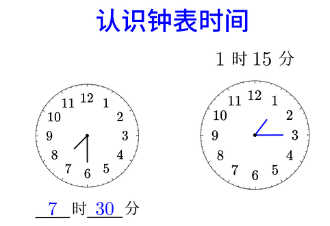 认识钟表时间